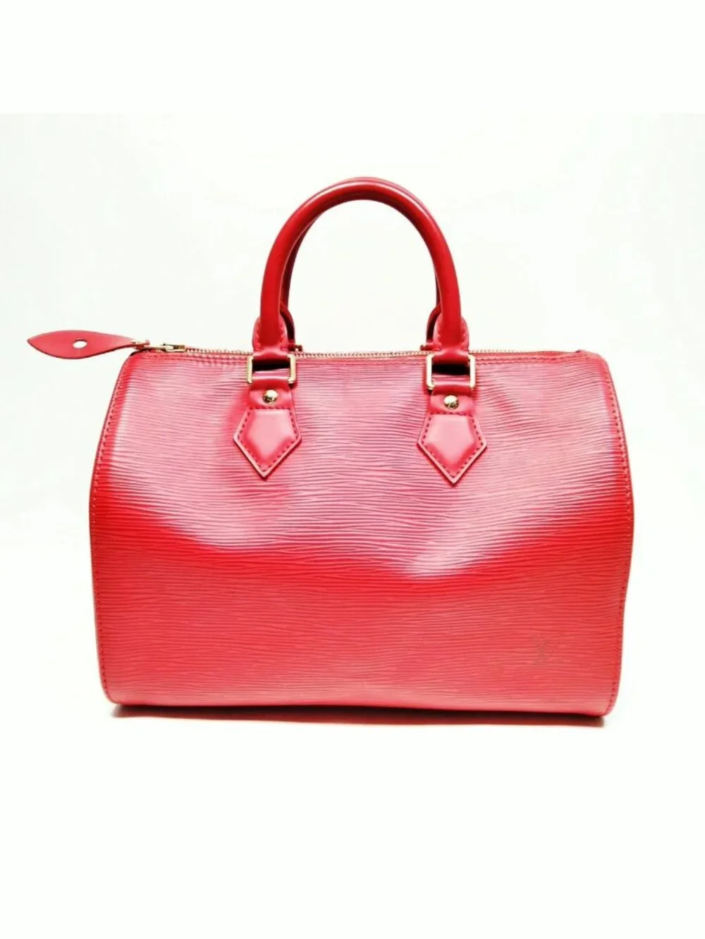 Authentic Louis Vuitton Speedy 25 Red Epi Leather Hand Bag - Picture 2 of 16